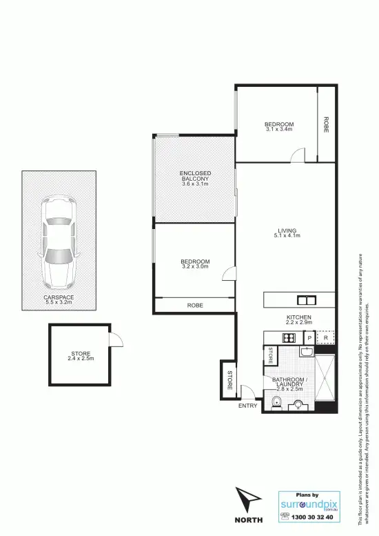 Floorplan of Homely apartment listing, 128 Charlotte Street, Brisbane City QLD 4000