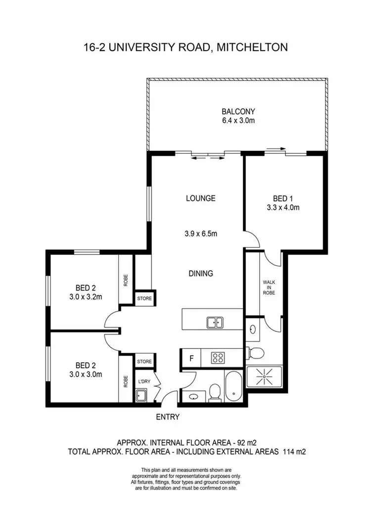 Floorplan of Homely unit listing, 16/2 University Road, Mitchelton QLD 4053