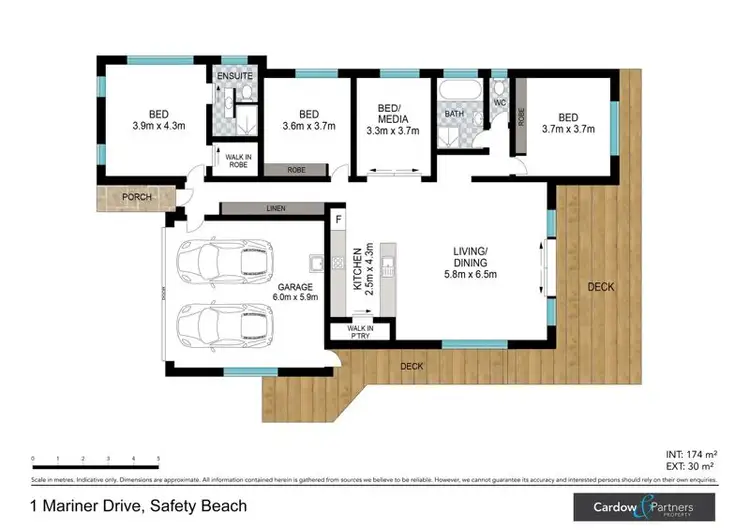 Floorplan of Homely house listing, 1 Mariner Drive, Safety Beach NSW 2456