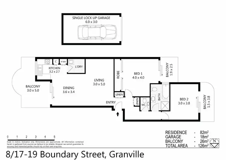 Floorplan of Homely unit listing, 8/17-19 Boundary Street, Granville NSW 2142