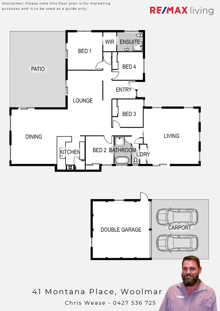Floorplan of Homely rural property listing, 41 Montana Place, Woolmar QLD 4515