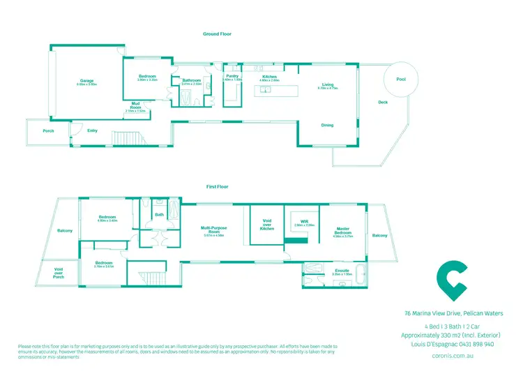 Floorplan of Homely house listing, 76 Marina View Drive, Pelican Waters QLD 4551