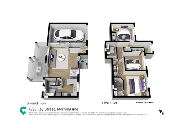 Floorplan of Homely townhouse listing, 6/28 Key Street, Morningside QLD 4170