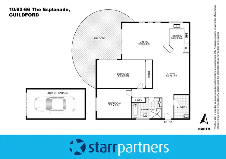 Floorplan of Homely unit listing, 10/62-66 The Esplanade, Guildford NSW 2161