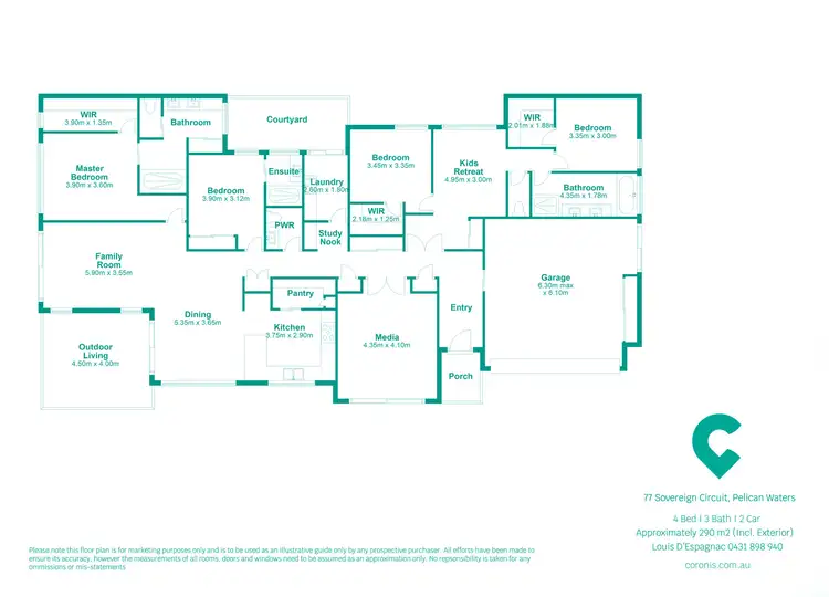 Floorplan of Homely house listing, 77 Sovereign Circuit, Pelican Waters QLD 4551
