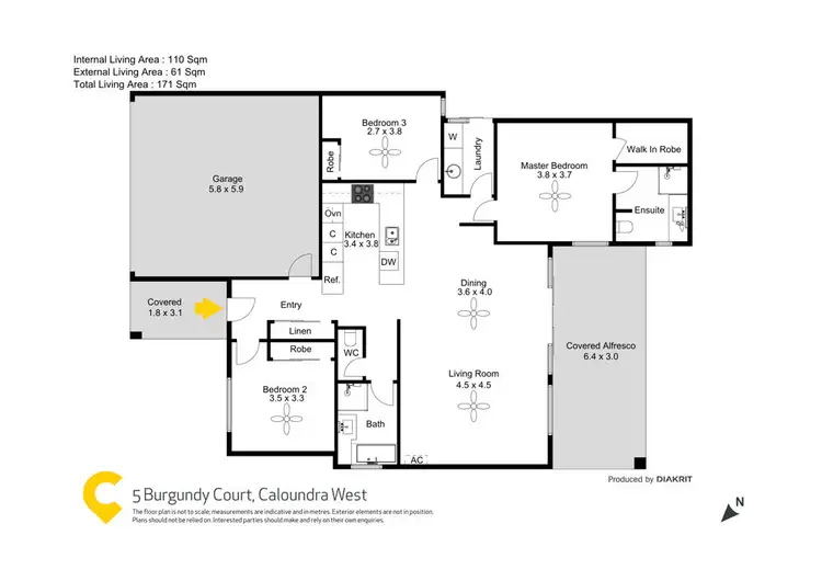 Floorplan of Homely house listing, 5 Burgundy Court, Caloundra West QLD 4551