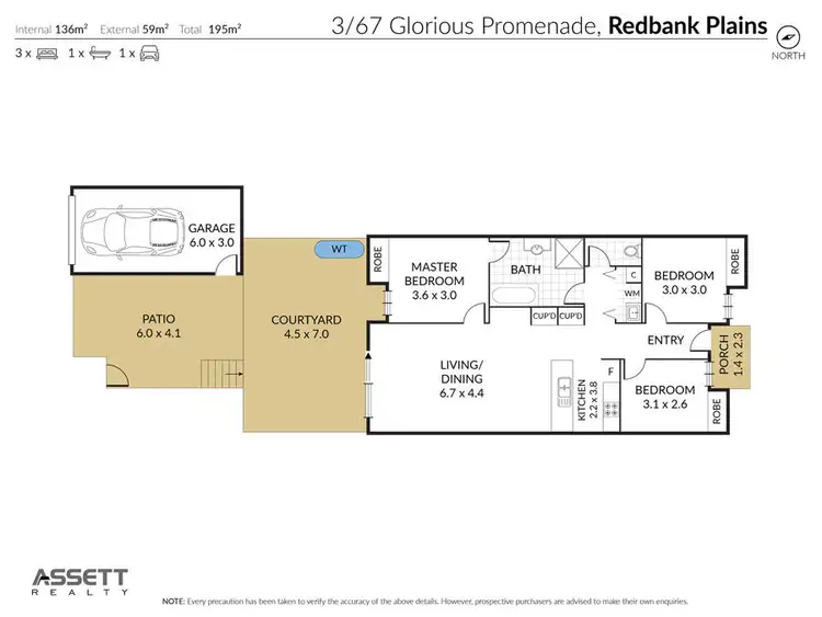Floorplan of Homely house listing, 3/67 Glorious Promenade, Redbank Plains QLD 4301