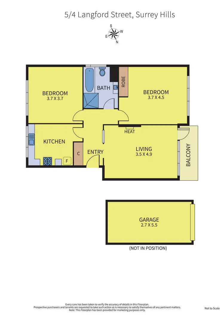 Floorplan of Homely apartment listing, 5/4 Langford Street, Surrey Hills VIC 3127