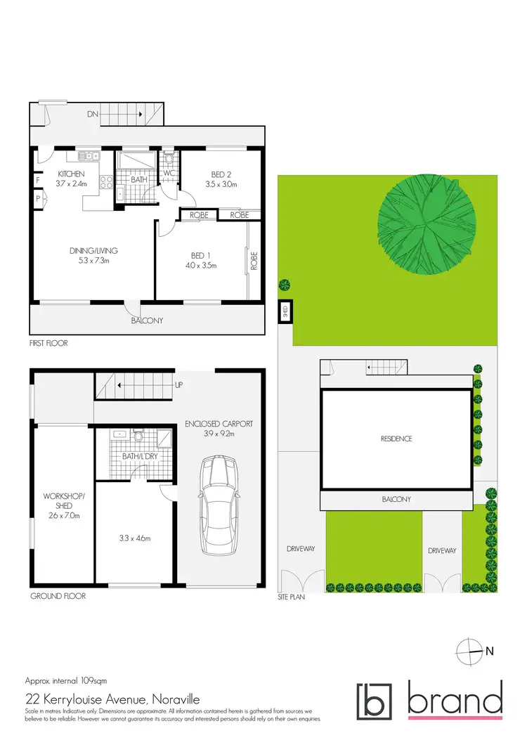 Floorplan of Homely house listing, 22 KERRYLOUISE AVE, Noraville NSW 2263