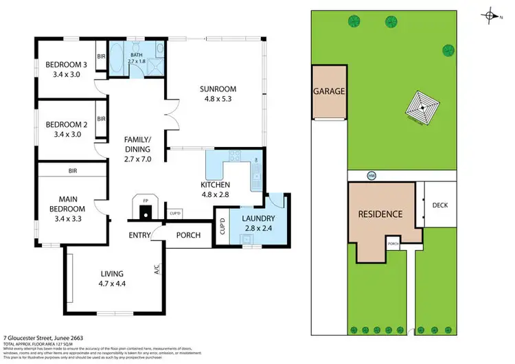 Floorplan of Homely house listing, 7 Gloucester Street, Junee NSW 2663