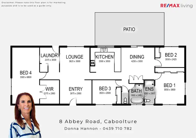 Floorplan of Homely house listing, 8 Abbey Road, Caboolture QLD 4510