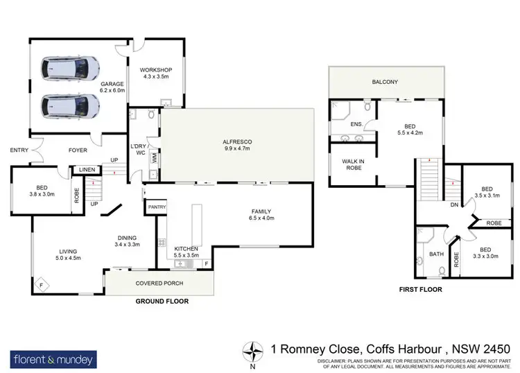 Floorplan of Homely house listing, 1 Romney Cl, Coffs Harbour NSW 2450