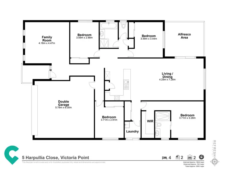 Floorplan of Homely house listing, 5 Harpullia Close, Victoria Point QLD 4165