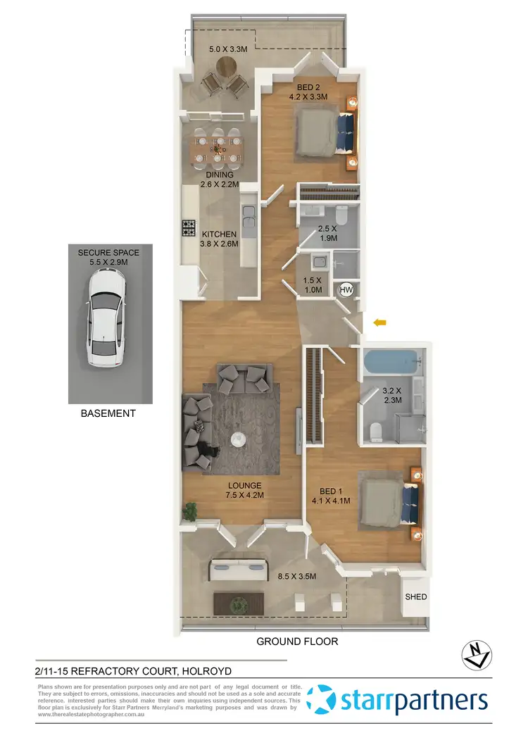 Floorplan of Homely unit listing, 2/11-15 Refractory Court, Holroyd NSW 2142