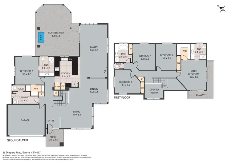 Floorplan of Homely house listing, 25 Drapers Road, Eatons Hill QLD 4037