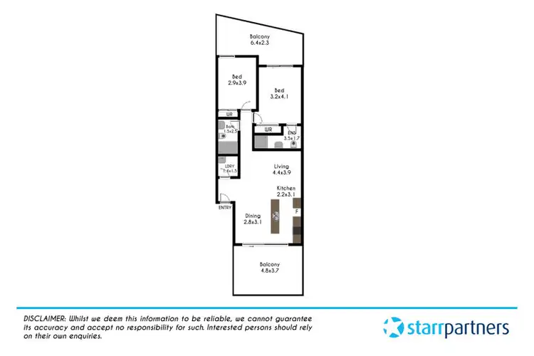 Floorplan of Homely apartment listing, 9/15 Bransgrove Street, Wentworthville NSW 2145
