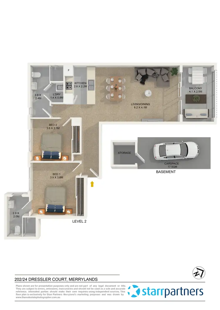 Floorplan of Homely unit listing, 202/24 Dressler Court, Merrylands NSW 2160