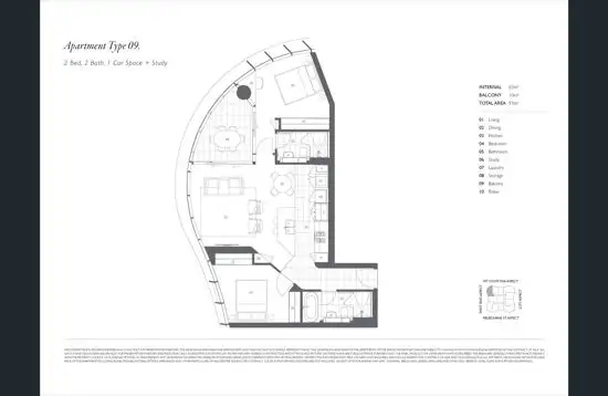 Floorplan of Homely apartment listing, 1109/15 Manning Street, South Brisbane QLD 4101