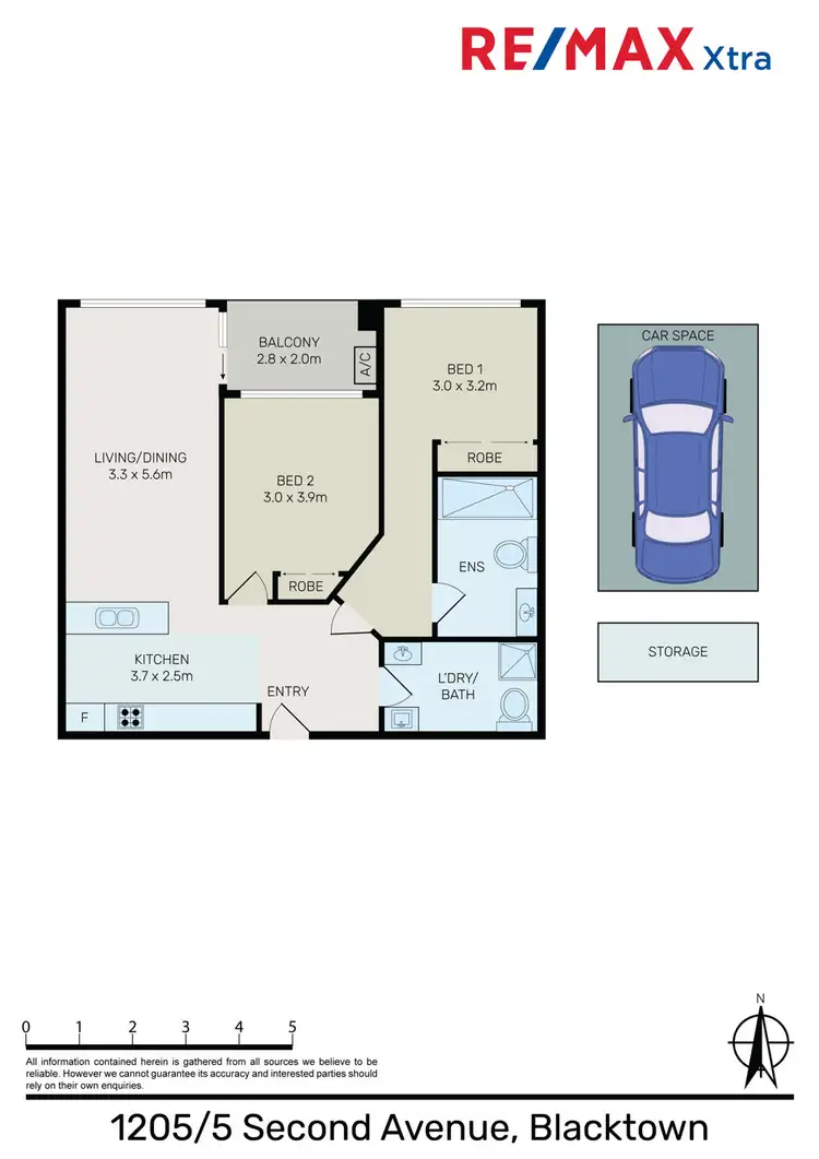 Floorplan of Homely unit listing, 1205/5 Second Avenue, Blacktown NSW 2148