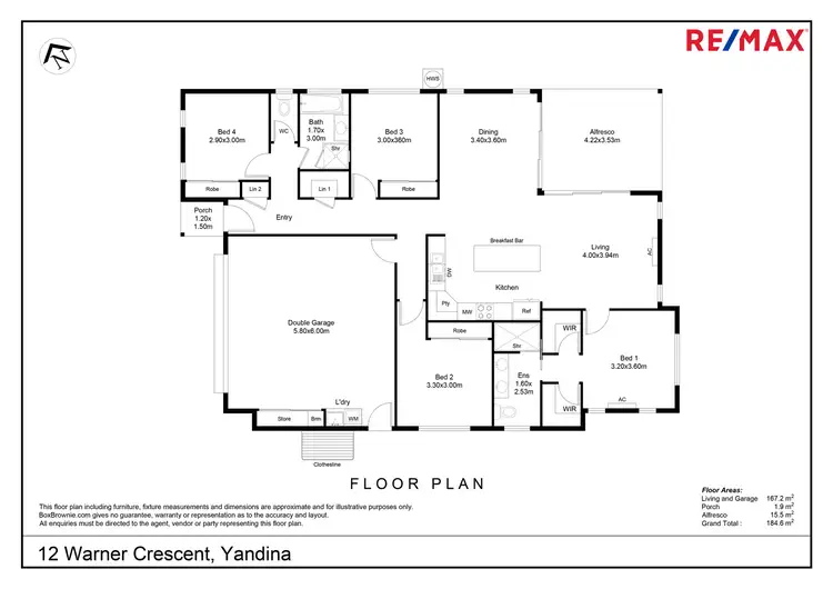 Floorplan of Homely house listing, 12 Warner Crescent, Yandina QLD 4561