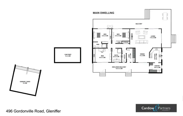 Floorplan of Homely rural property listing, 496 Gordonville Road, Bellingen NSW 2454