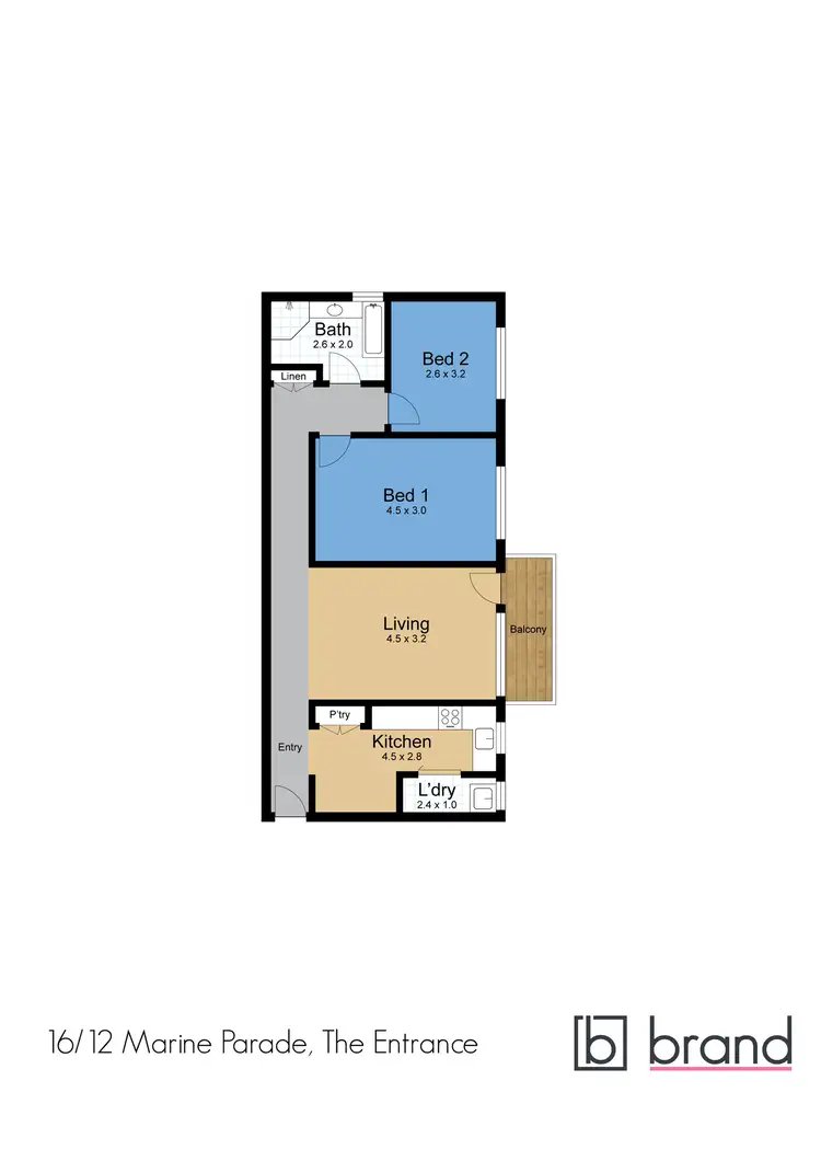 Floorplan of Homely apartment listing, 16/12 Marine Parade, The Entrance NSW 2261