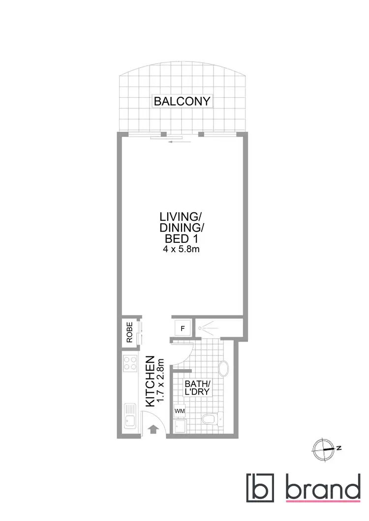 Floorplan of Homely studio listing, 69/89-95 The Entrance Road, The Entrance NSW 2261