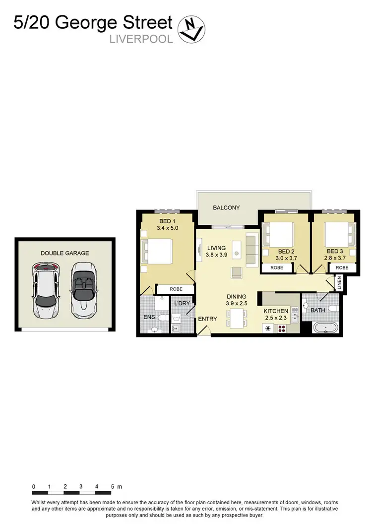 Floorplan of Homely apartment listing, 5/20-22 George Street, Liverpool NSW 2170