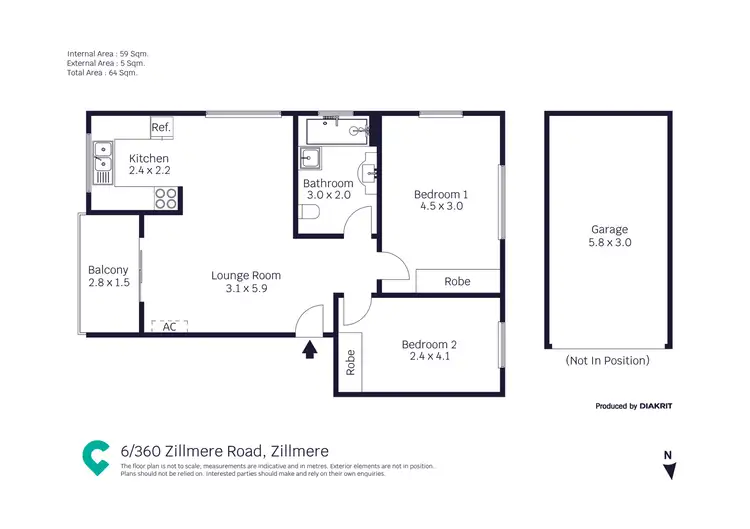 Floorplan of Homely unit listing, 6/360 Zillmere Road, Zillmere QLD 4034