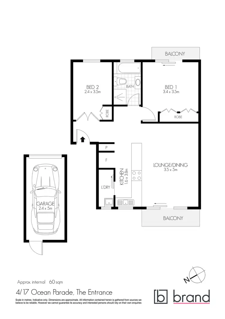 Floorplan of Homely unit listing, 4/17 Ocean Parade, The Entrance NSW 2261