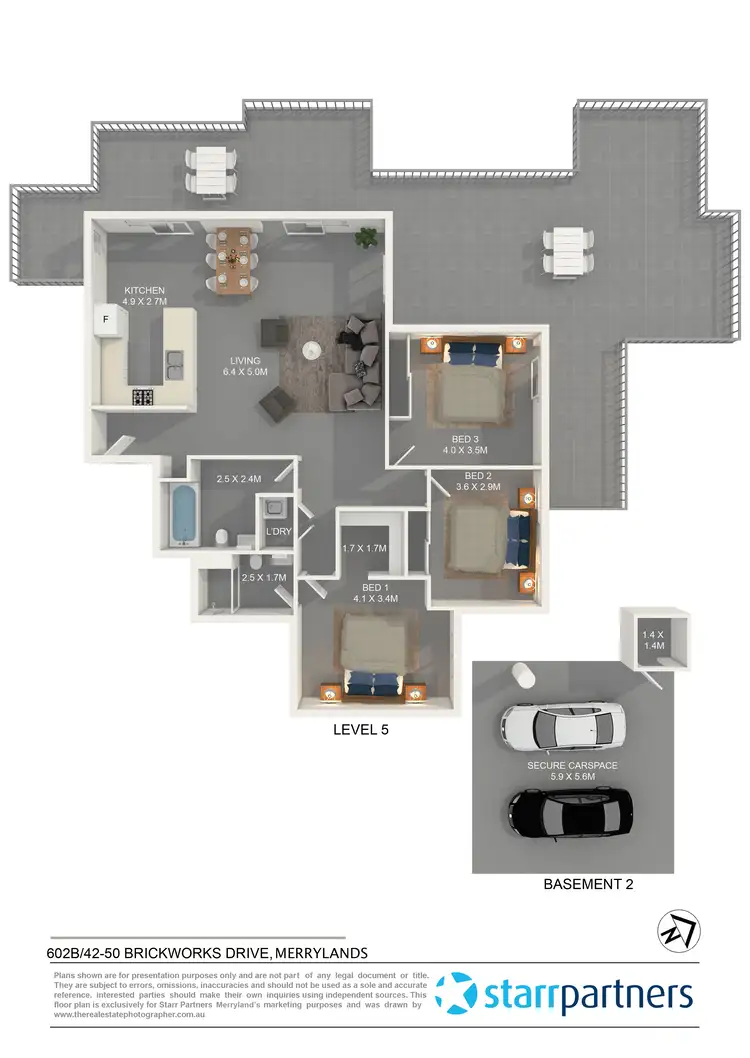 Floorplan of Homely unit listing, 602b/42-50 Brickworks Drive, Holroyd NSW 2142