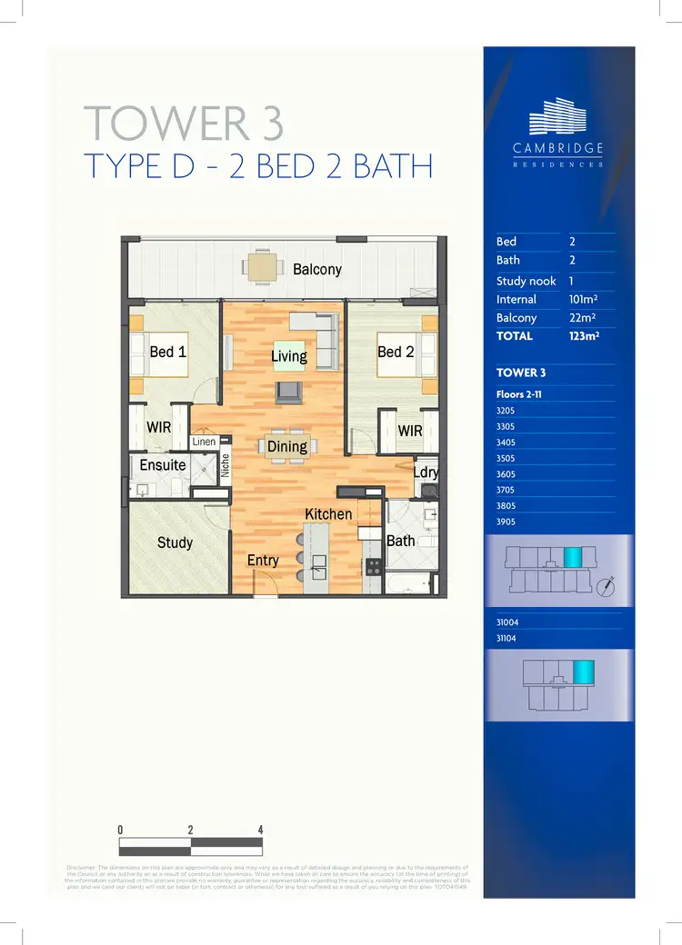 Floorplan of Homely apartment listing, 3302 42 Laver Drive, Robina QLD 4226