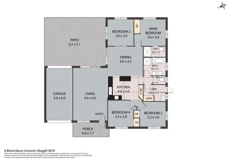 Floorplan of Homely house listing, 6 Bloomsbury Crescent, Moggill QLD 4070