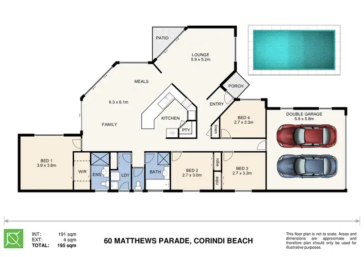 Floorplan of Homely house listing, 60 Matthews Parade, Corindi Beach NSW 2456