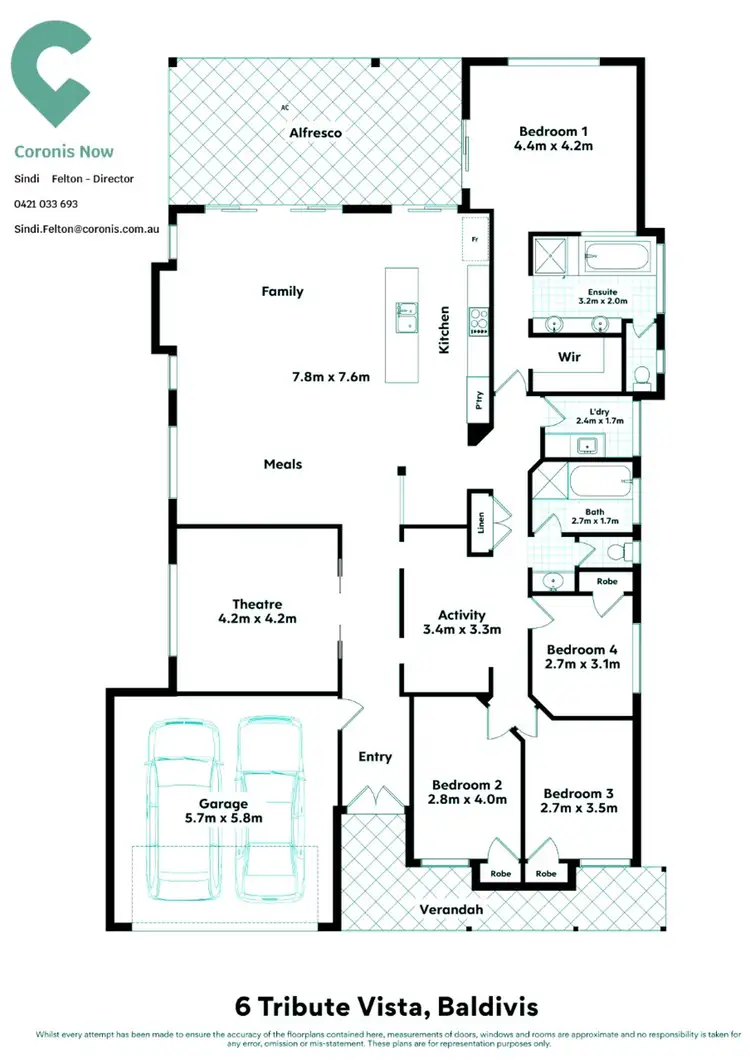 Floorplan of Homely house listing, 6 Tribute Vista, Baldivis WA 6171