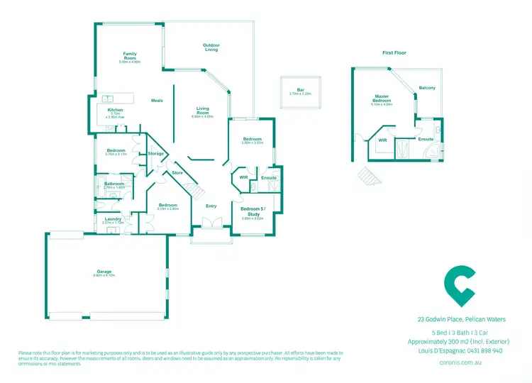 Floorplan of Homely house listing, 23 Godwin Place, Pelican Waters QLD 4551
