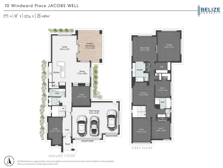 Floorplan of Homely house listing, 10 Windward Place, Jacobs Well QLD 4208