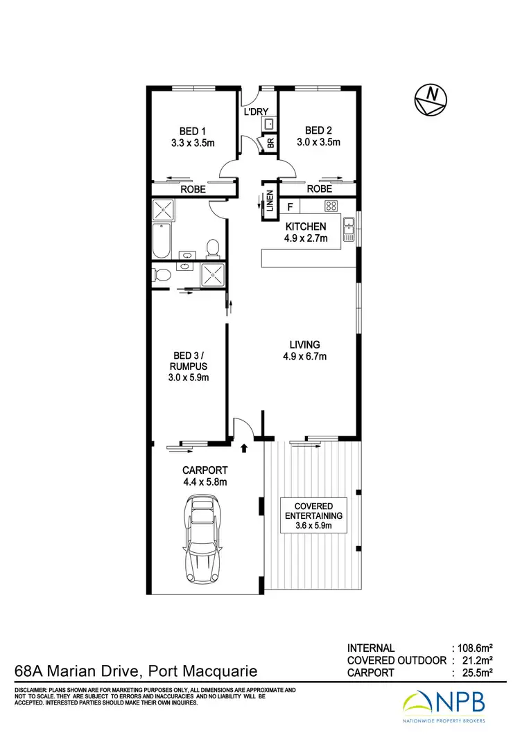 Floorplan of Homely house listing, 68A Marian Drive, Port Macquarie NSW 2444