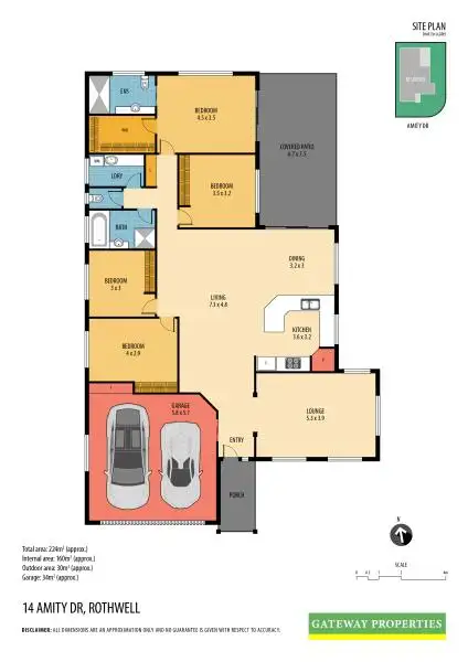Floorplan of Homely house listing, 14 Amity Drive, Rothwell QLD 4022