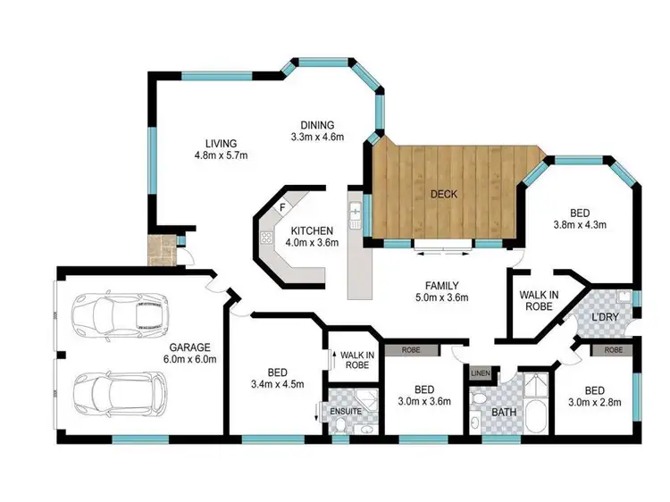 Floorplan of Homely house listing, 59 Lake Russell Drive, Emerald Beach NSW 2456