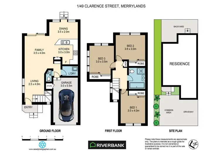 Floorplan of Homely semi-detached listing, 1/49A Clarence Street, Merrylands NSW 2160