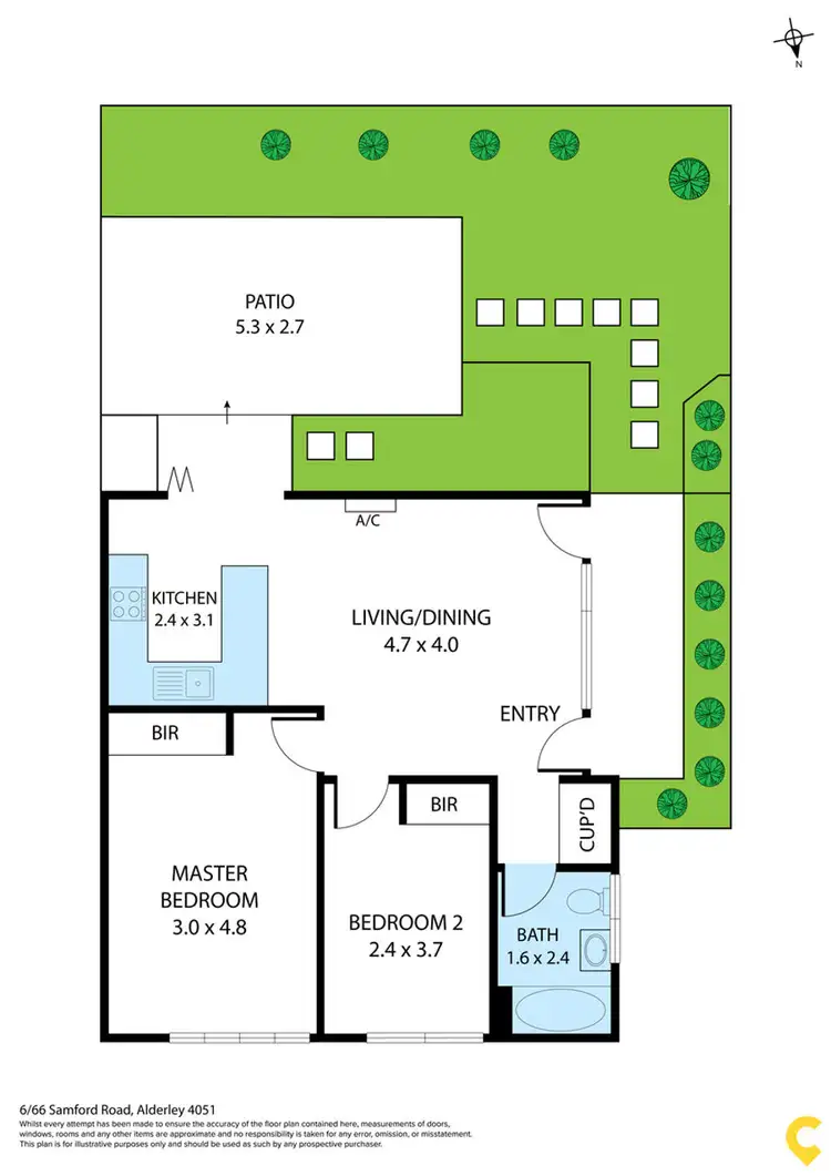 Floorplan of Homely unit listing, 6/66 Samford Road, Alderley QLD 4051