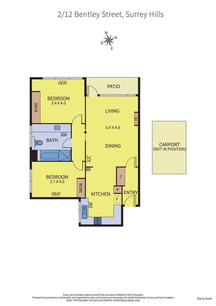 Floorplan of Homely apartment listing, 2/12 Bentley Street, Surrey Hills VIC 3127