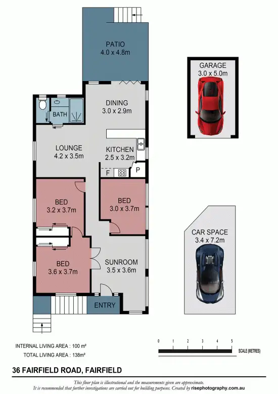 Floorplan of Homely house listing, 36 Fairfield Rd, Fairfield QLD 4103