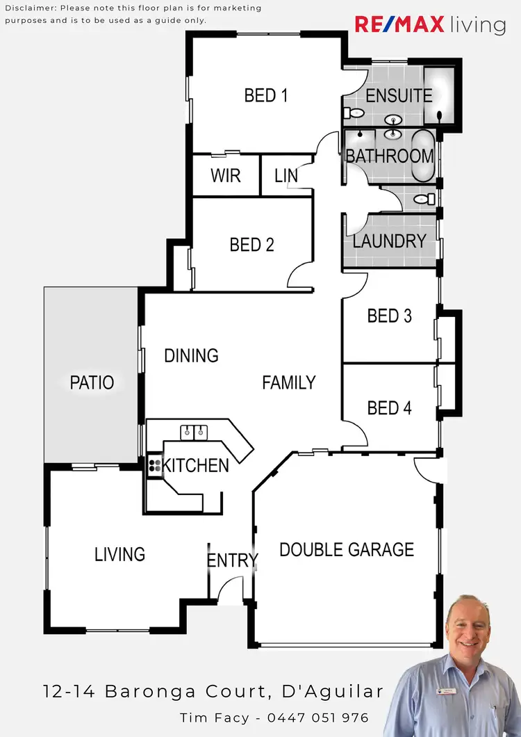 Floorplan of Homely house listing, 12-14 Baronga Court, D'aguilar QLD 4514