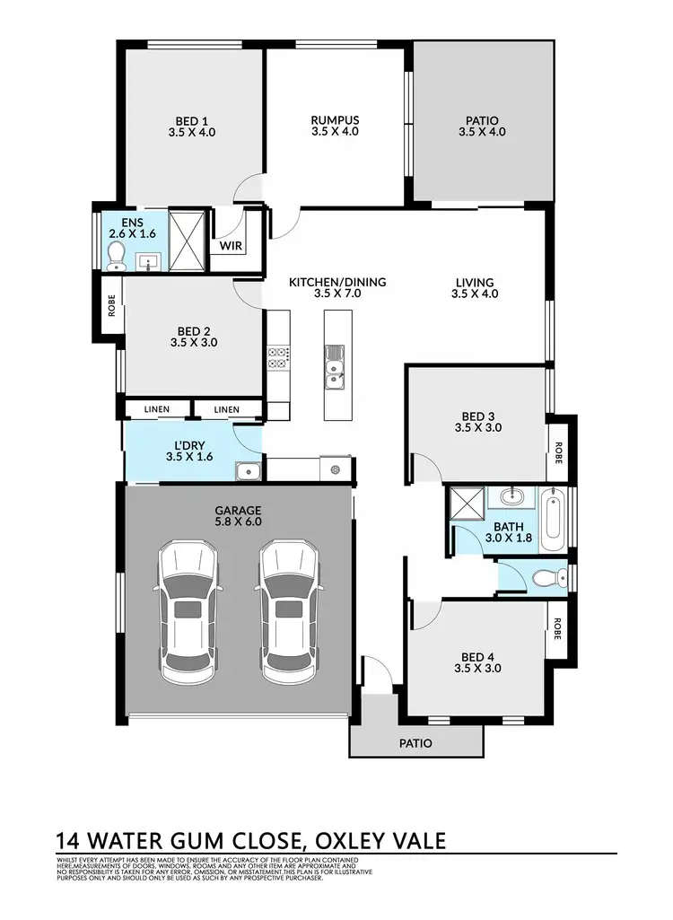 Floorplan of Homely house listing, 14 Water Gum Close, Tamworth NSW 2340