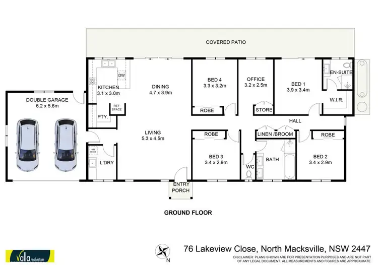 Floorplan of Homely house listing, 76 LAKEVIEW CLOSE, North Macksville NSW 2447