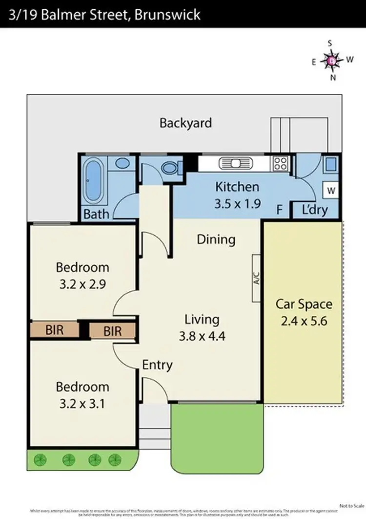 Floorplan of Homely unit listing, 3/19 Balmer St, Brunswick VIC 3056