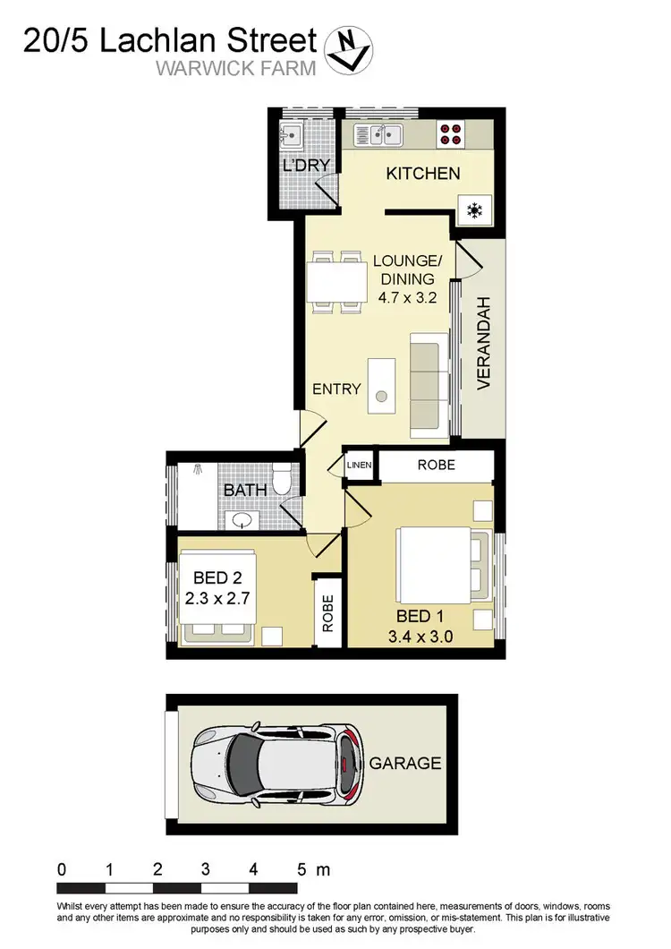 Floorplan of Homely unit listing, 20/5 Lachlan St, Warwick Farm NSW 2170