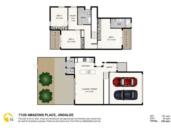 Floorplan of Homely townhouse listing, 71/28 Amazons Place, Jindalee QLD 4074